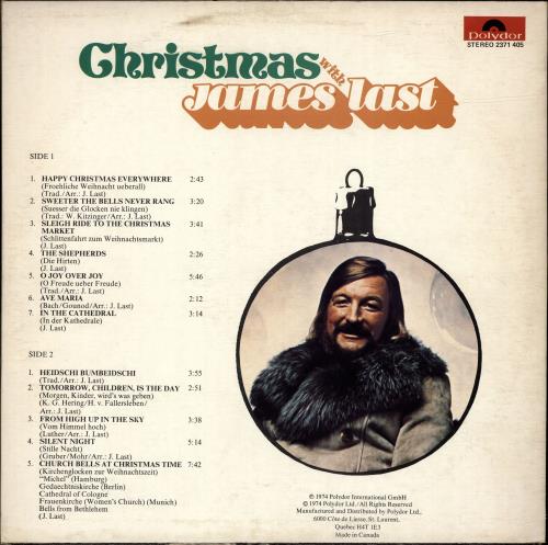 James Last Christmas With James Last Canadian vinyl LP album (LP
